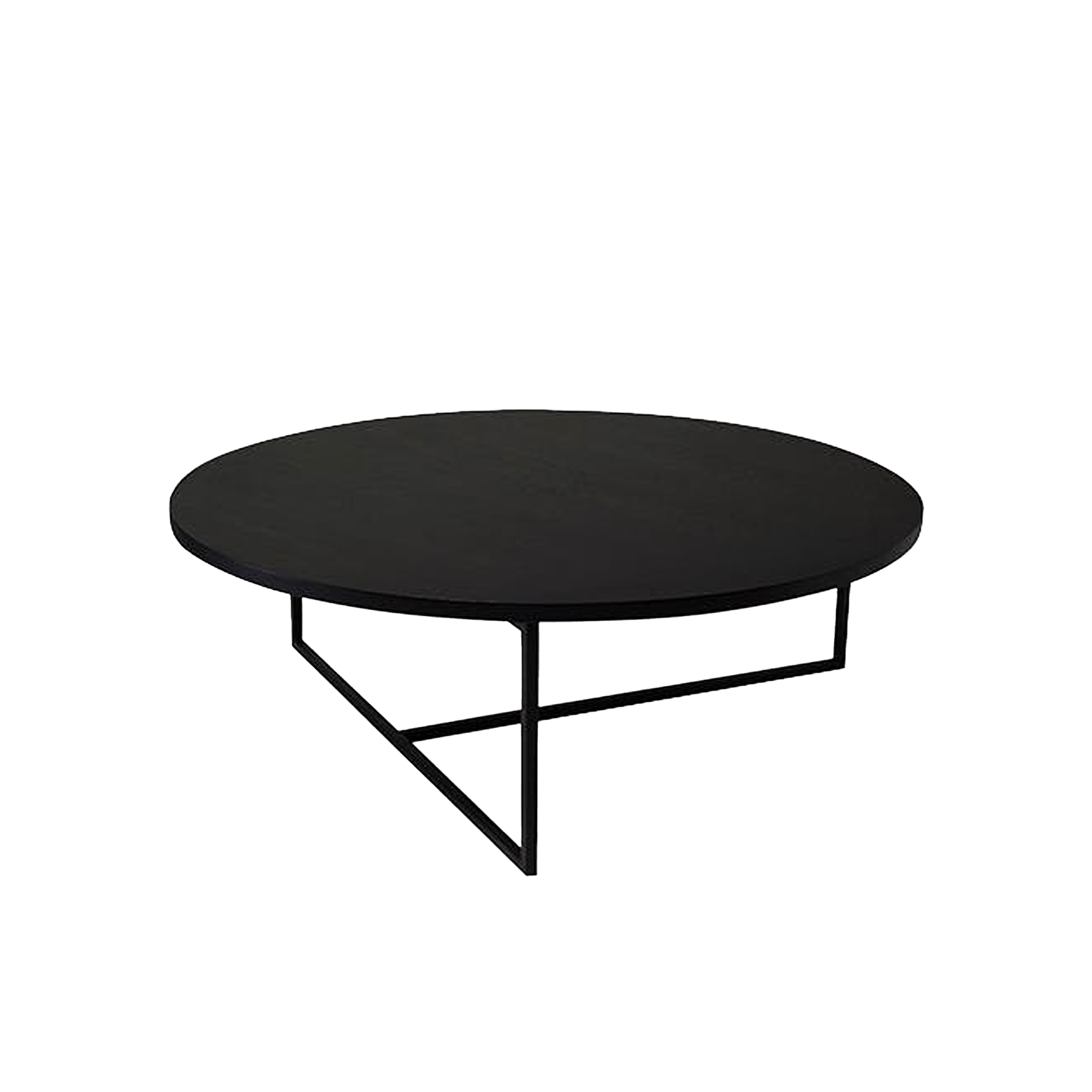 Felicity Round Coffee Table - Black Ash, Matt Black