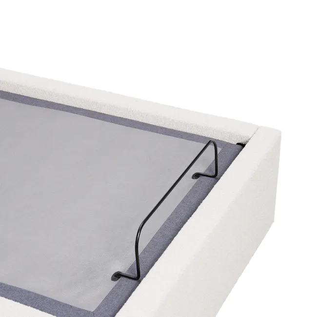 Aeva Super Single Bed - White Boucle (frame only) - 5