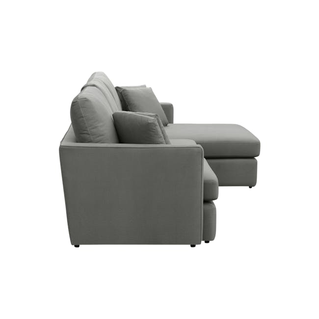 (As-is) Ashley L-Shaped Lounge Sofa - Sesame Grey (Scratch Resistant Fabric) - 1 - 11 - Modern sectional sofa, minimalist