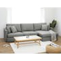 Ashley L-Shaped Lounge Sofa - Sesame Grey (Scratch Resistant Fabric) - 1