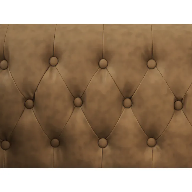 (As-is) Cadencia L-Shaped Sofa - Tan (Faux Leather) - 28
