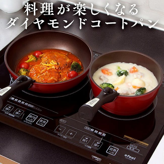 Iris Ohyama Diamond-Coated Non-stick Cookware Set (4 Sizes) - 2