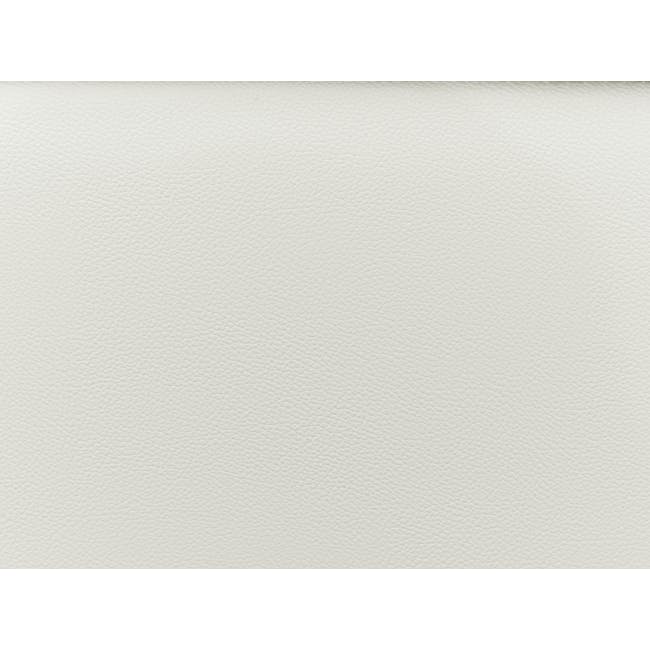 ESSENTIALS Super Single Storage Bed - White (Faux Leather) - 11