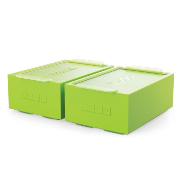 Zoku Jumbo Ice Tray In Green (Set Of 2)