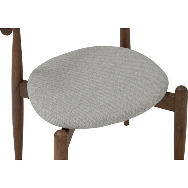 Bouvier Dining Chair - Walnut, Grey - 6