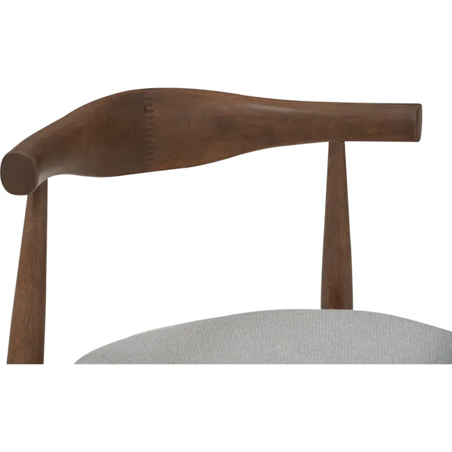 Bouvier Dining Chair - Walnut, Grey - 7