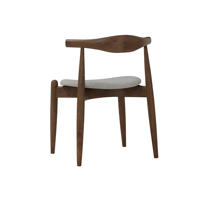 Bouvier Dining Chair - Walnut, Grey - 5