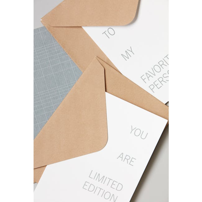 Celebratory Note Cards - Grey (Set of 3) - 1