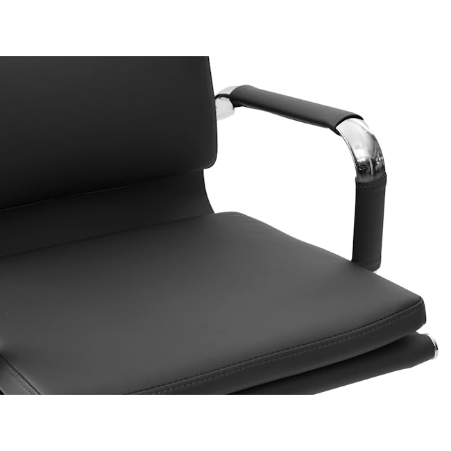 Elias Soft Pad Mid Back Office Chair - Black (PU) - 5