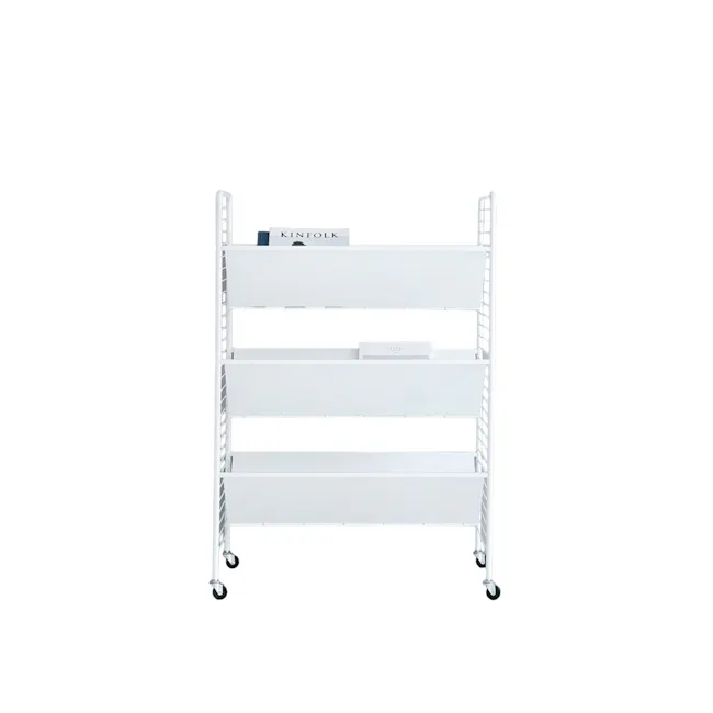 Ratner Bookshelf Trolley - White - 1