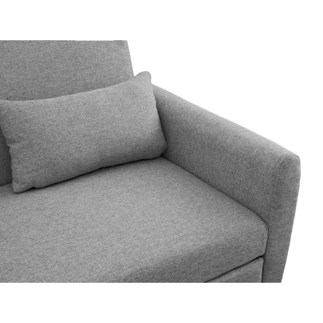Luisa 2 Seater Sofa Bed - Siberian Grey - 10 - Grey upholstered sofa, modern design, textured fabric, comfortable seating