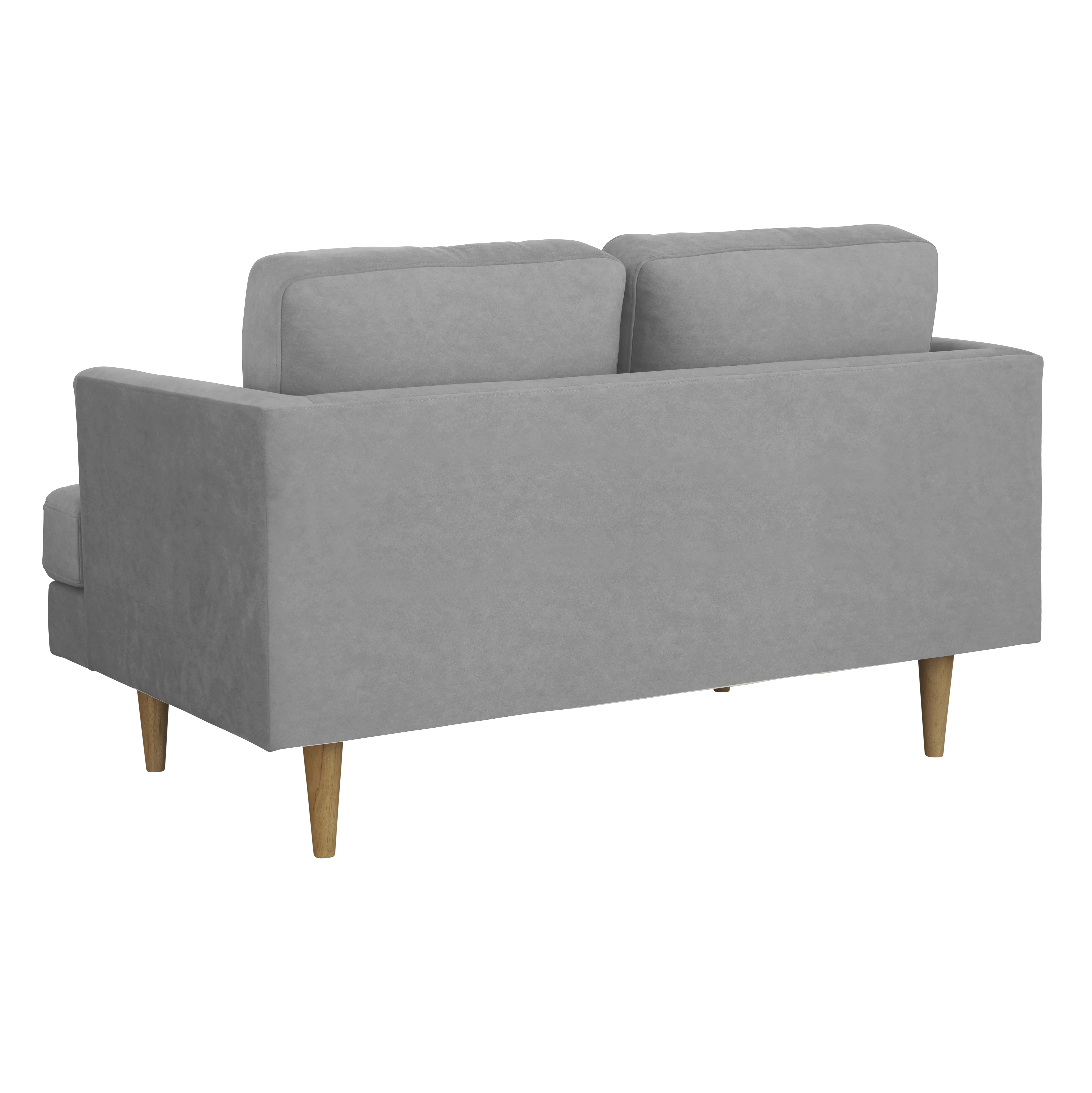 Soma 3 Seater Sofa with Soma 2 Seater Sofa - Grey (Scratch Resistant) - 12 - Grey upholstered sofa, modern design