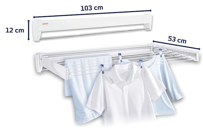 Leifheit Wall Clothes Dryer Telegant 81 Protect Plus Drying Rack - 6