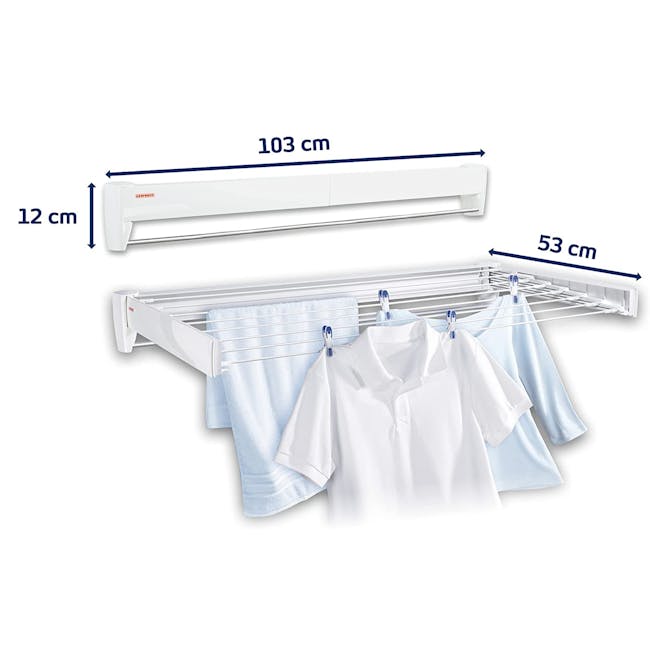 Leifheit Wall Clothes Dryer Telegant 81 Protect Plus Drying Rack - 6