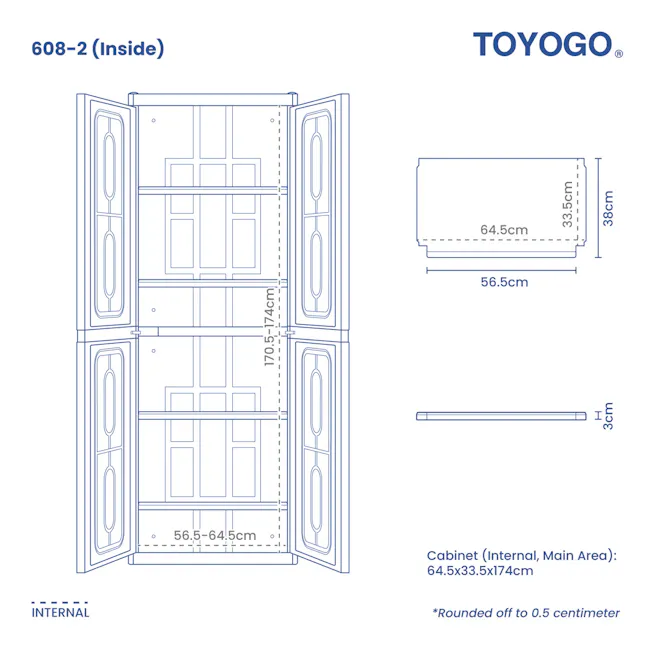 TOYOGO Italian DIY Closet High - Beige - 6