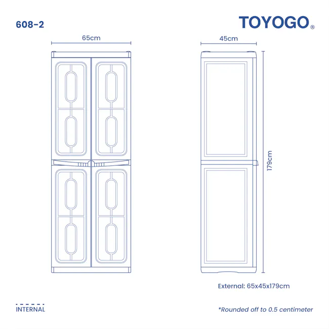 TOYOGO Italian DIY Closet High - Beige - 5