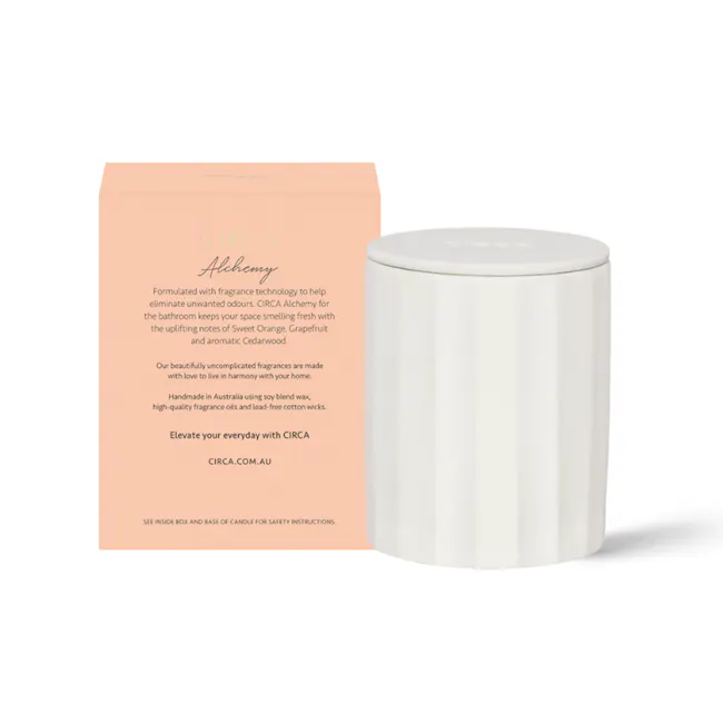 Circa Alchemy Soy Candle 350g - Grapefruit & Cedarwood - 5 - Alcohol-free, fragrance technology, eliminate unwanted odours