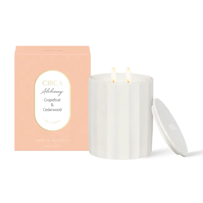 Circa Alchemy Soy Candle 350g - Grapefruit & Cedarwood - 1 - Circa Alchemy, Grapefruit & Cedarwood soy candle, Australian