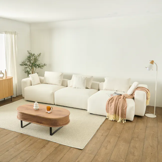 Blanca Left Arm Sofa Unit (Down Feathers) - 5