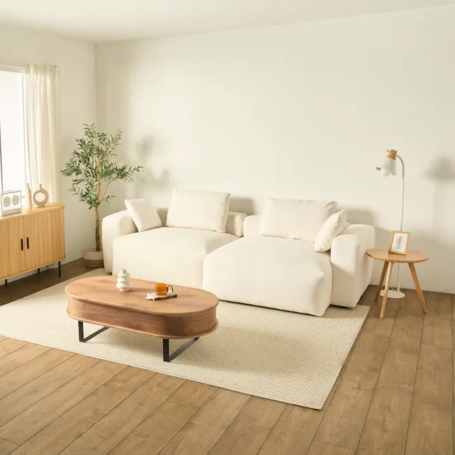 Blanca 3 Seater Chaise Sofa (Down Feathers) - 6