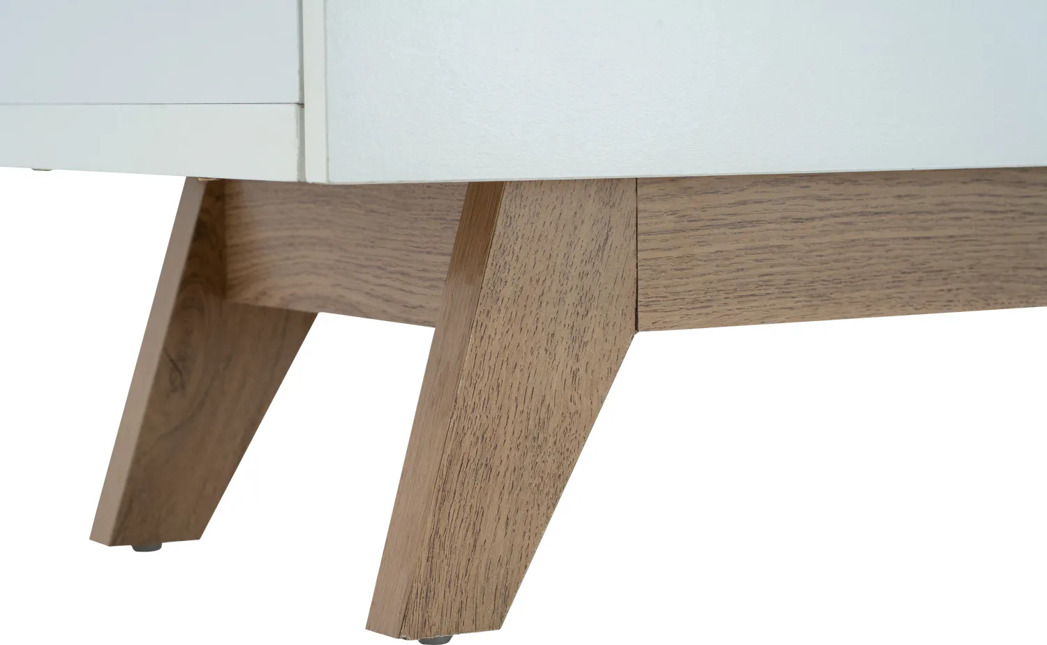 Miah Shoe Cabinet - Natural, White - 13 - Wooden table legs, minimalist design, natural wood grain, sturdy construction