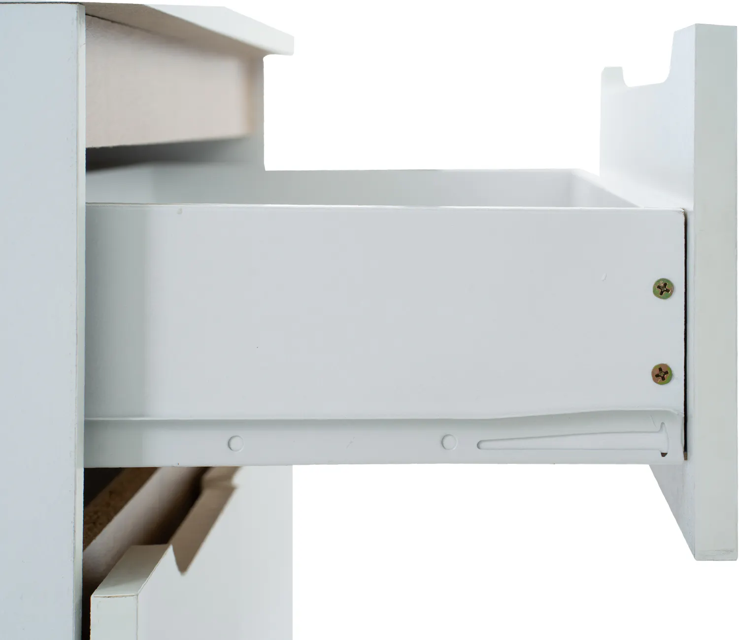 Miah Shoe Cabinet - Natural, White - 12 - White cabinet drawer, minimalist design, clean lines, simple structure, open