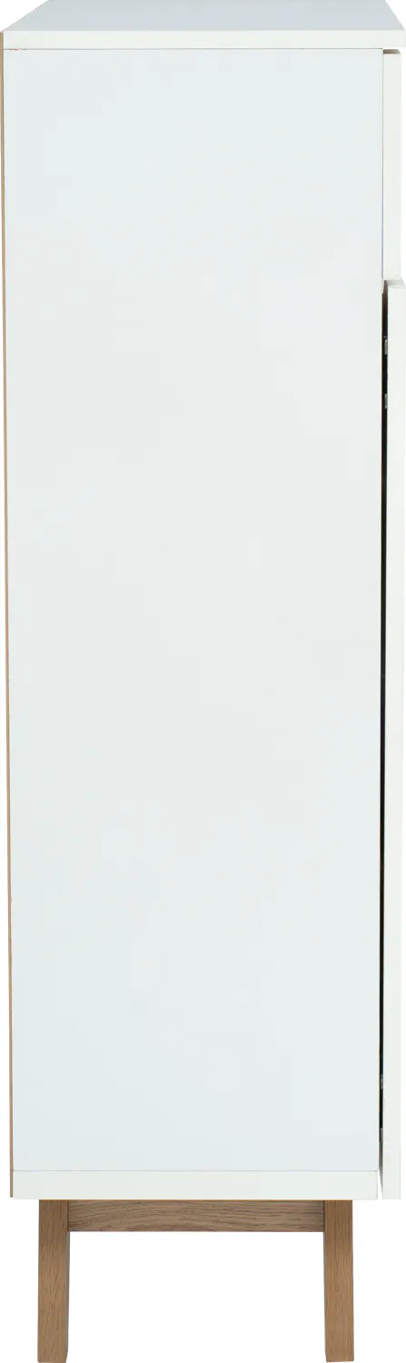 Miah Shoe Cabinet - Natural, White - 7
