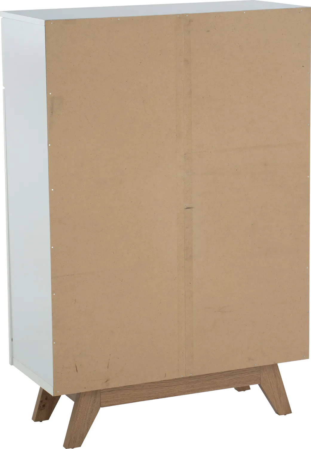 Miah Shoe Cabinet - Natural, White - 14 - Cabinet, wooden frame, white interior, brown exterior, vertical panel, sturdy