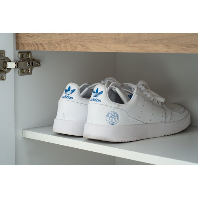 Miah Shoe Cabinet - Natural, White - 5