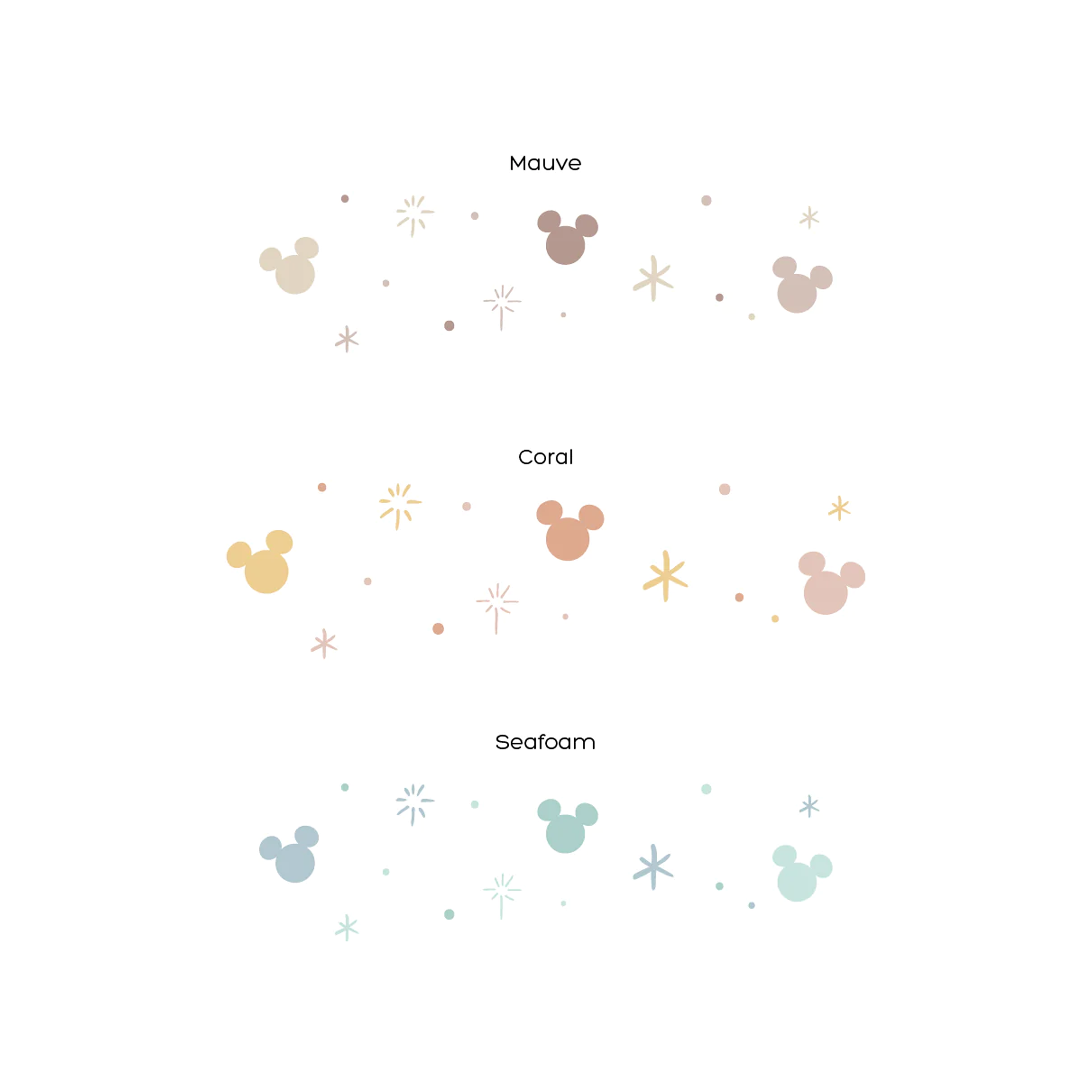 Urban Li'l Mickey Sparkle Fabric Decal (3 Colours)