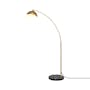 Olivia Arched Floor Lamp - Brass, Black Marble - 2
