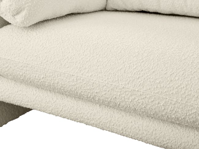 Artemis 3 Seater Sofa - White Boucle (Spill Resistant) - 6