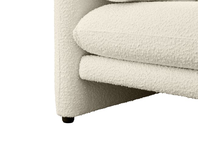 Artemis 3 Seater Sofa - White Boucle (Spill Resistant) - 7
