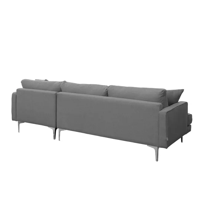 (As-is) Declan L-Shaped Sofa - Black, Charcoal Grey - 30