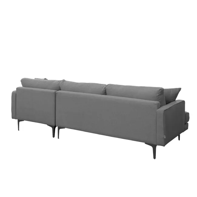 (As-is) Declan L-Shaped Sofa - Black, Charcoal Grey - 21