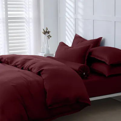 Robinsons CloudSilk TENCEL™ Lyocell Bed Sheet Set Heritage Collection - Burgundy (4 Sizes)