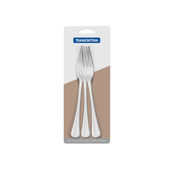 Havana 3-pc Table Fork Set - 3 - Silver fork packaging, stainless steel fork, stainless steel fork set, stainless steel fork