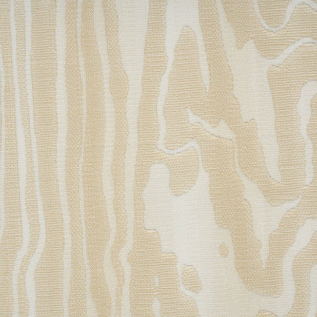 Alana Low Pile Rug - Ripple (2 Sizes) - 4 - Striped fabric, abstract pattern, beige and white, textured surface, wavy lines
