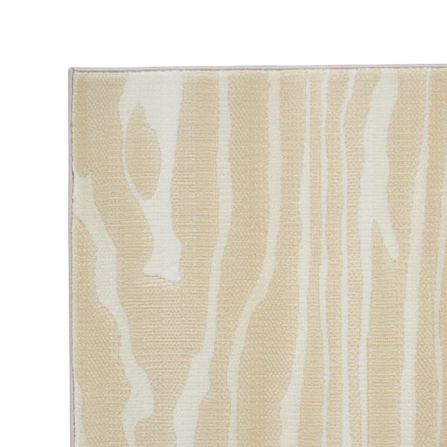 Alana Low Pile Rug - Ripple (2 Sizes) - 6 - Cream and beige striped rug, soft texture, vertical stripes, natural fiber, cozy