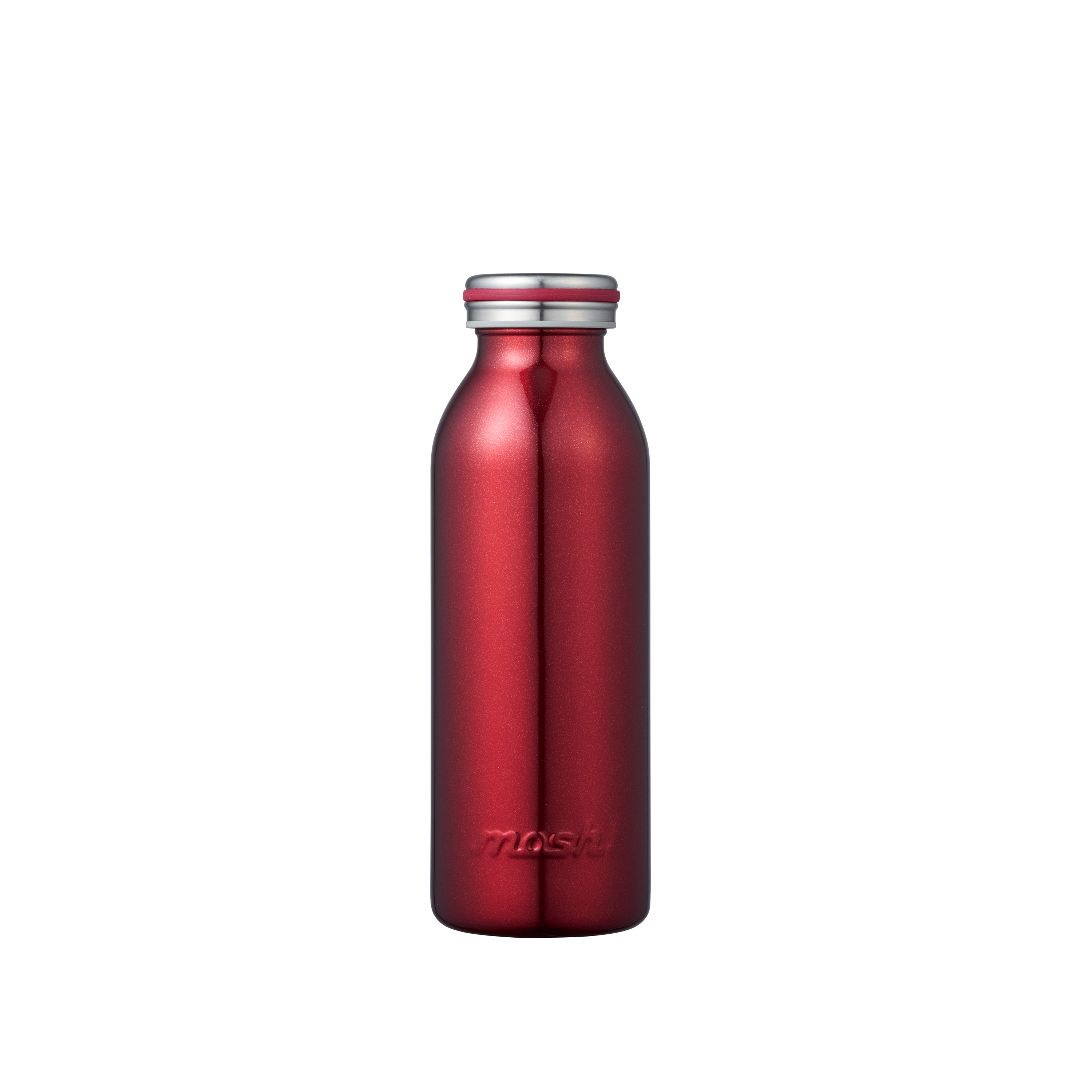 MOSH! Double-walled Stainless Steel Bottle 450ml -  Lite Pearl Red