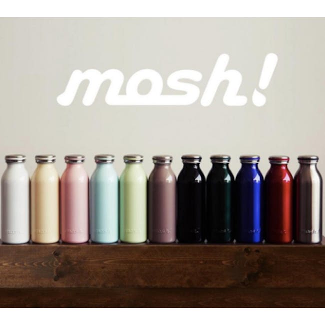 MOSH! Double-walled Stainless Steel Bottle 450ml -  Lite Pearl Red - 1