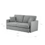 Ashley 3 Seater Lounge Sofa - Taupe - 7