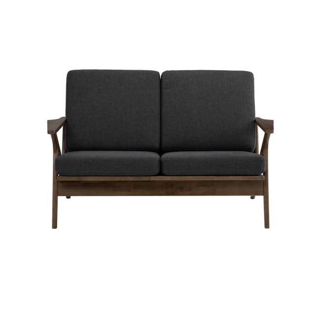 Aston 3 Seater Sofa with Aston 2 Seater Sofa - Seal - 7 - Grey upholstered sofa, wooden frame, minimalist design, modern