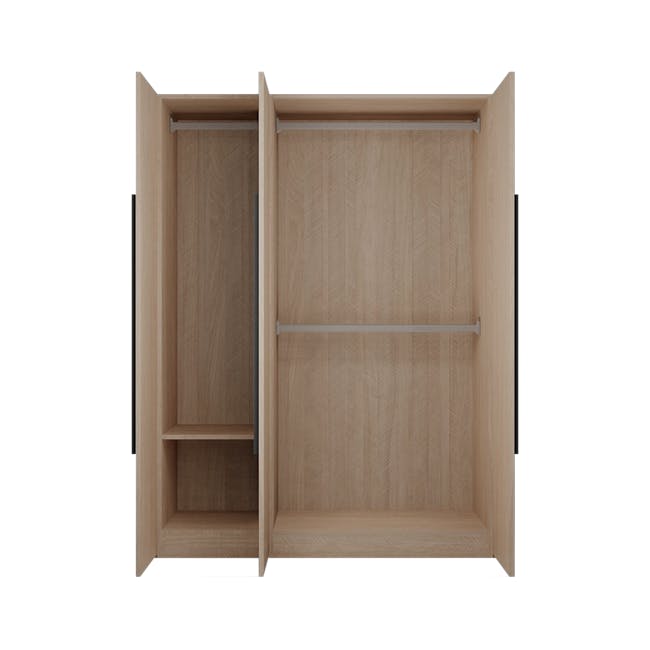 Lucca 3 Door Wardrobe 2 - Herringbone Oak - 0