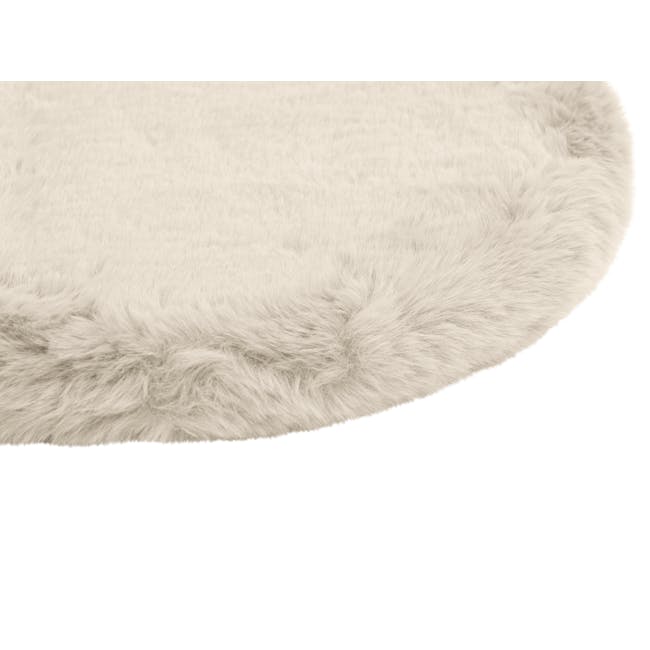 Zia Furry Round Seat Pad 45 cm - Ivory - 2