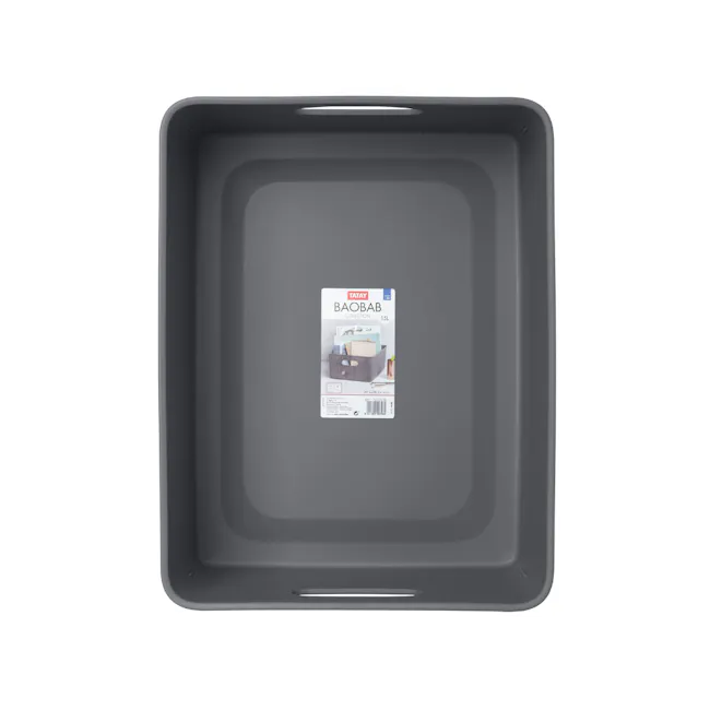 Tatay Organizer Storage Basket - Grey (4 Sizes) - 5L - 15 - Stylish, modern storage tray, Eco-friendly office organizer