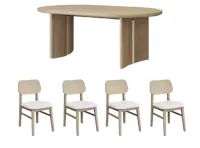 Catania Dining Table 1.8m with 4 Catania Dining Chairs