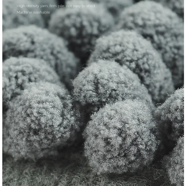 Cora Chenille Bath Mat - Light Grey - 5 - High-density yarn, firm pile, not easy to shred, machine washable, frosty texture