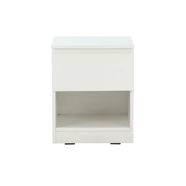 Manis Single Drawer Bedside Table - White - 3