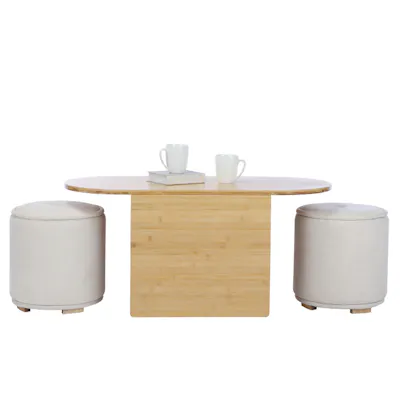 Mallow Nesting Coffee Table with Stools 1m